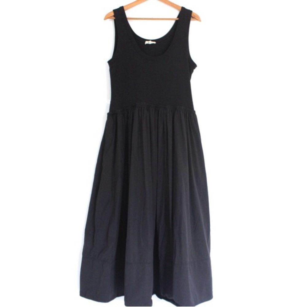 Madewell Mixed Poplin Scoopneck Maxi Dress